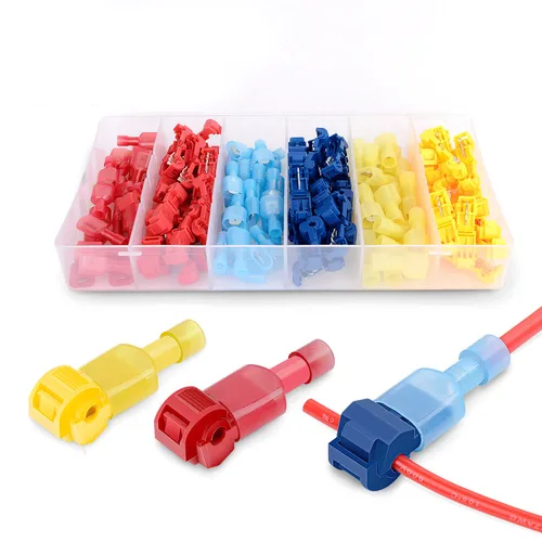 Miniatura 9 de Nilight - 50031R 240 unids/120 pares de terminales de cable de empalme T-Tap auto-pelacables con nailon totalmente aislado macho desconexiones