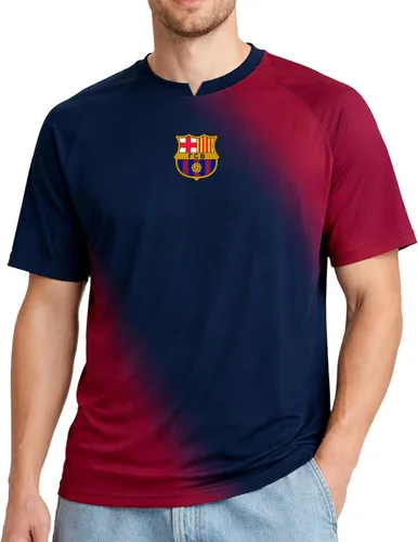 Miniatura 13 de Icon Sports Camiseta con licencia oficial del FC Barcelona para el Día del Juego, unisex para adultos Fcb101pf-borgoña