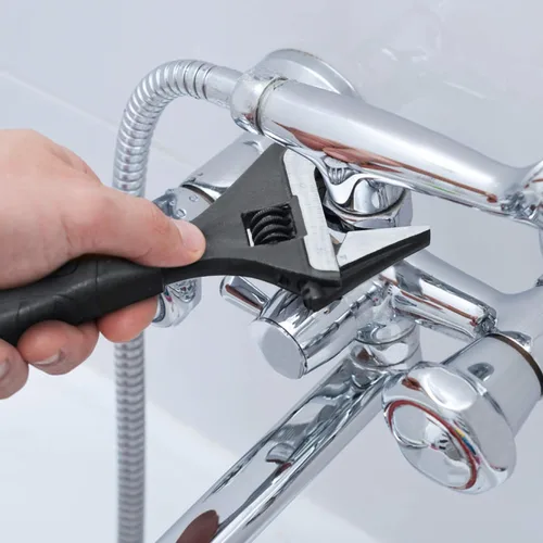 Miniatura 7 de DURATECH Llave ajustable de 8 pulgadas, llave de fontanería de mandíbula ancha con acabado de óxido negro, acero CR-V, escala marcada en SAE