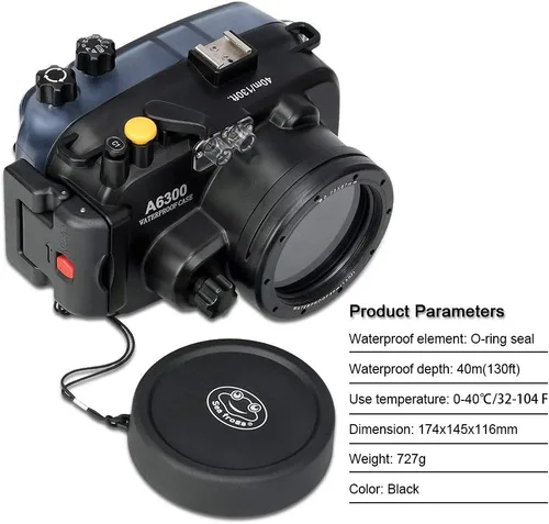 Miniatura 2 de Seafrogs - Carcasa impermeable para Sony A6300 (130 pies/131.2 ft) para cámara subacuática (carcasa + filtro rojo)