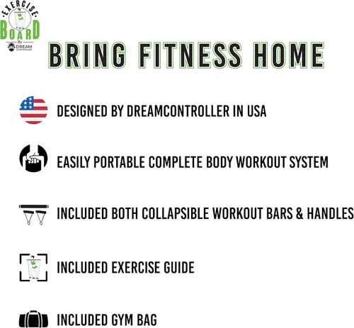 Miniatura 5 de Equipo de ejercicio portátil para entrenamiento en casa, con los mejores accesorios para ejercicios y gimnasio en casa, tabla, barra, bandas