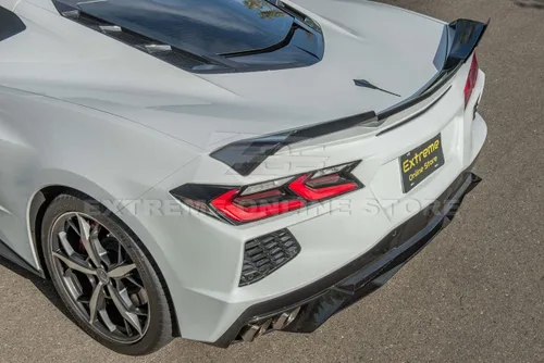 Miniatura 3 de Repuesto para modelos Chevrolet Corvette C8 2020 Par de mimbres adicionales de alerón de tapa trasera de maletero estilo Z51