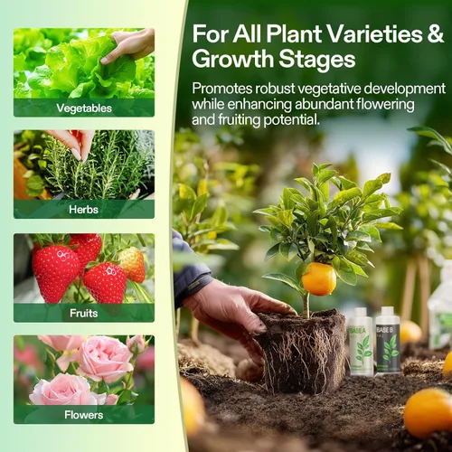 Miniatura 6 de VIVOSUN Paquete de Nutrientes Líquidos Base A & B, Fertilizante Hidropónico para Crecimiento Grande, Apoya Etapas Vegetativas y de Floración