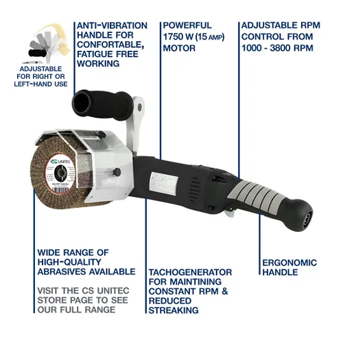 Miniatura 2 de CS Unitec Kit Básico PTX ECO Smart Pulidora de tampones multipropósito de velocidad variable Kit de herramientas de lijado para acabado