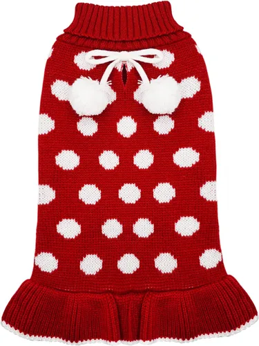 Miniatura 12 de KYEESE Suéter para Perros para Perros Pequeños, abrigos cálidos para mascotas, ropa para perros de otoño e invierno, vestido con agujero para la 06#