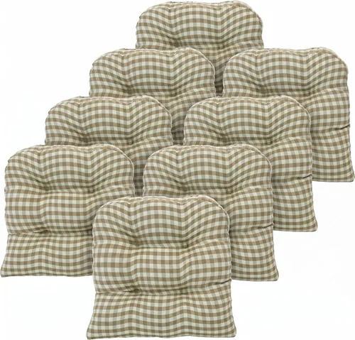 Miniatura 90 de Klear Vu Gripper Overstuffed - Cojines universales antideslizantes para silla de comedor para decoración de cocina o uso de oficina, almohadilla