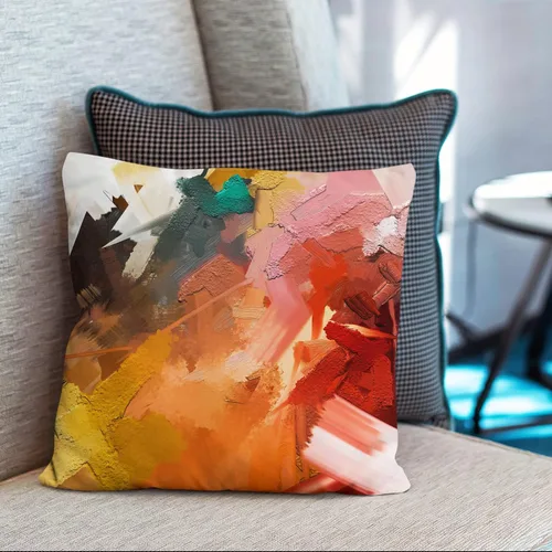 Miniatura 2 de Berkin Arts Fundas de almohada cuadradas decorativas para casa de campo, diseñadas con diseño abstracto de mármol, mezcla de poliéster, paquete