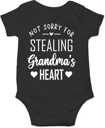 Miniatura 6 de CBTwear Not Sorry for Stealing Grandma's Heart – Ropa de bebé – Divertido body para recién nacido para niños y niñas
