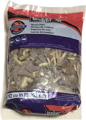 Miniatura 10 de Weber Briquetas de madera de nuez pecán, para asar y ahumar, 2 lb.