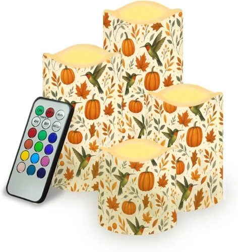 Miniatura 35 de Jeiento American Flag Flameless Candles 4 Pack 4th of July Home Decoration Flower American Flag LED Candles Battery Operated with Timer Remote