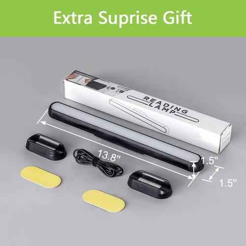 Miniatura 6 de Barra de luz táctil regulable, luces de lectura recargables montadas en la pared, se pega en la litera, lámpara de cabecero, soporte magnético
