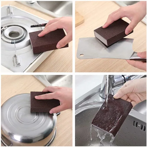 Miniatura 6 de 6 esponjas de esmeril cepillo Nano Carborundum esponja para eliminar óxido, limpieza de baño, suministros de cocina, descalcificación Clean Rub Pot