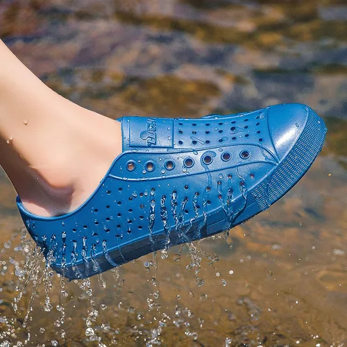 Miniatura 5 de FLIOZY Zuecos de jardín impermeables para hombres y mujeres, zapatos ligeros y transpirables de EVA sin cordones, cómodos y antideslizantes, calzado