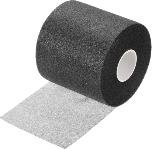 PATIKIL Bádminton Grip Cushion Wrap PE Raqueta de tenis Grip Cinta de respaldo de película Mango antideslizante Cojín Accesorios Negro