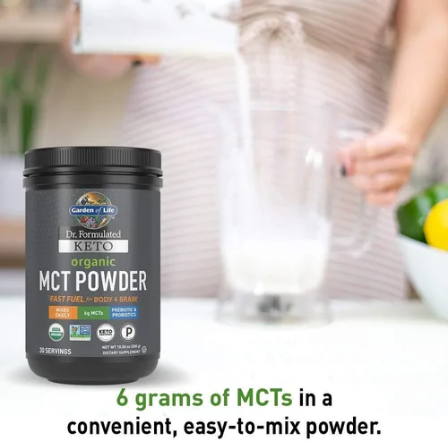 Miniatura 6 de Garden of Life Péptidos de colágeno alimentados con pasto 28 porciones y polvo orgánico MCT 30 porciones paquete