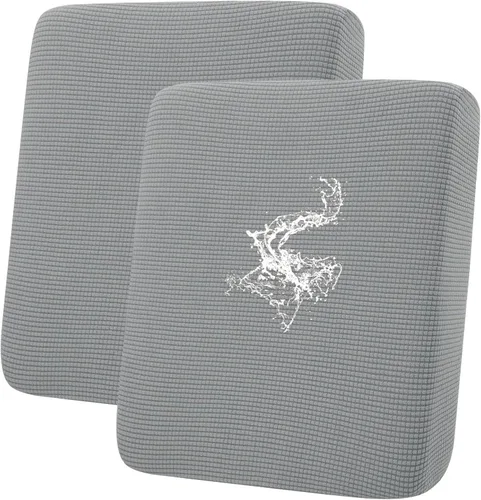 Miniatura 10 de hyha Fundas impermeables para cojines de sofá para mascotas, funda antideslizante para asiento de sofá para perros lavable, tela de jacquard Gris