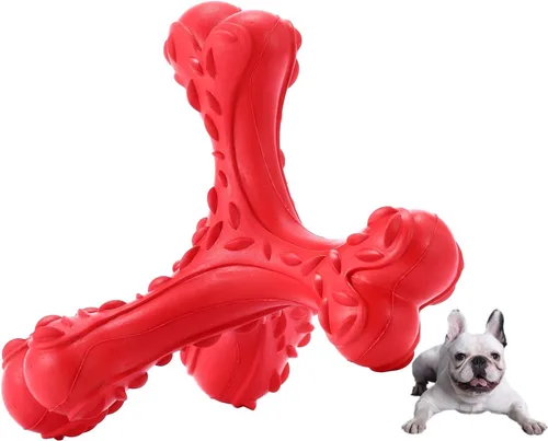 Miniatura 8 de Juguetes masticables para perros de razas grandes que mastican de manera agresiva, juguete de huesos indestructible, juguetes de goma natural