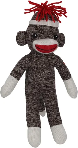 Miniatura 11 de Plushland Adorable mono calcetín de 8 pulgadas de alto, suave y realista, juguete de peluche de punto, para niños, bebés, adolescentes, niñas