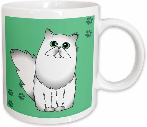 Miniatura 11 de 3dRose mug_6111_4 White Chinchilla - Taza negra de dos tonos, multicolor, 11 onzas Blanco