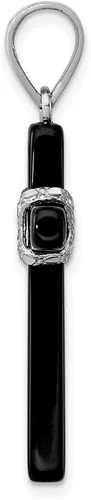 Miniatura 3 de Diamond2Deal Colgante de cruz de ónix de plata de ley 925, Plata esterlina Plata Piedra, Ónix