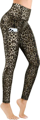 Miniatura 9 de PHISOCKAT Pantalones de yoga de cintura alta para mujer con bolsillos, leggings para mujer con control de abdomen, leggings de entrenamiento