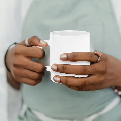 Miniatura 5 de MR.R Juego de 36 tazas de café de cerámica blanca con mango de corazón para lavavajillas de 11 onzas en blanco para lavavajillas, taza clásica de 2