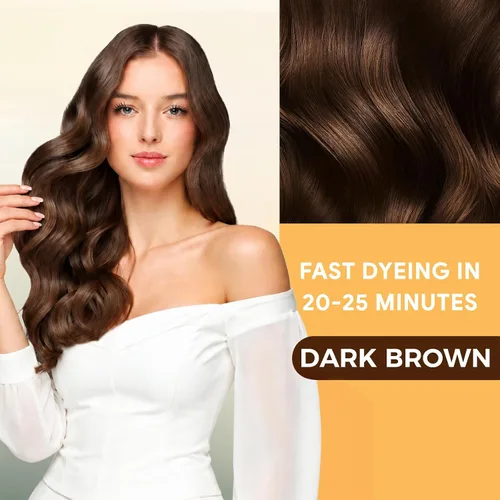 Miniatura 4 de YOURTONE Champú de tinte para el cabello castaño oscuro 3 en 1 para cobertura de cabello gris, champú de color de cabello para mujeres y hombres
