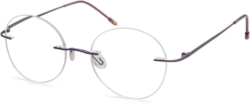 Miniatura 7 de Eyekepper Paquete de 3 lentes de lectura redondos de metal sin montura para mujeres y hombres, lectores circulares sin marco (azul/rojo/púrpura) +