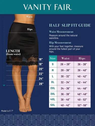 Miniatura 4 de Vanity Fair - Viso antiestático, de nailon, corto para debajo del vestido, para mujer