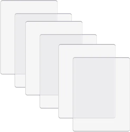 BAOFALI 6 unidades/3 pares de almohadillas de corte estándar para máquina de troquelar; placas de corte de plástico de policarbonato transparente, 6