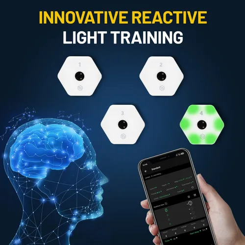 Miniatura 7 de Kit de entrenamiento de luces de agilidad de reacción deportiva, sistema de entrenamiento profesional de tiempo de reacción y agilidad con módulos