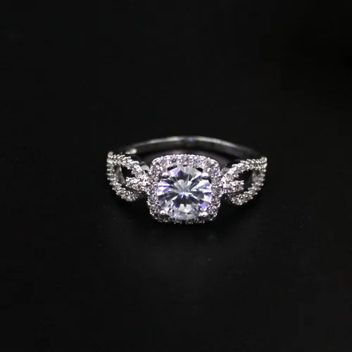 Miniatura 7 de Anillo de moda para mujer, anillos de boda, bonitos anillos de lujo para mujer, circonita cúbica, anillo cuadrado con incrustaciones de dedo