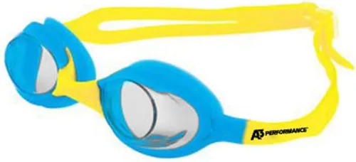 A3 Flex Youth Swim Goggles 3-10 | Leak-Free & Comfortable Kids Swim Goggles | Easy Adjust Split Head Straps Aqua/Amarillo