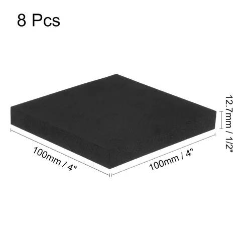 Miniatura 2 de uxcell 8 hojas acolchadas de espuma de 1/2 pulgada de grosor x 4 pulgadas de largo, cuadradas de espuma EVA, almohadillas antideslizantes
