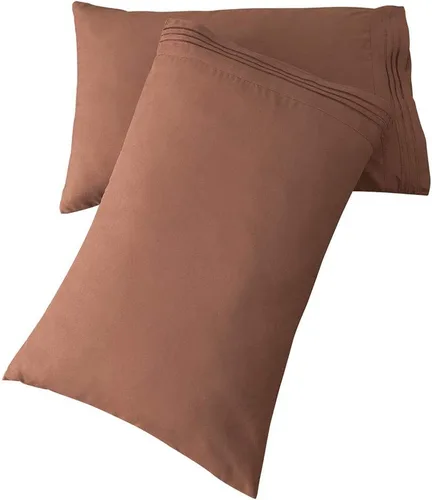 Miniatura 10 de SONORO KATE Juego de fundas de almohada de lujo de microfibra cepillada 1800 ropa de cama - sin arrugas, (gris, 2 fundas de almohada estándar)
