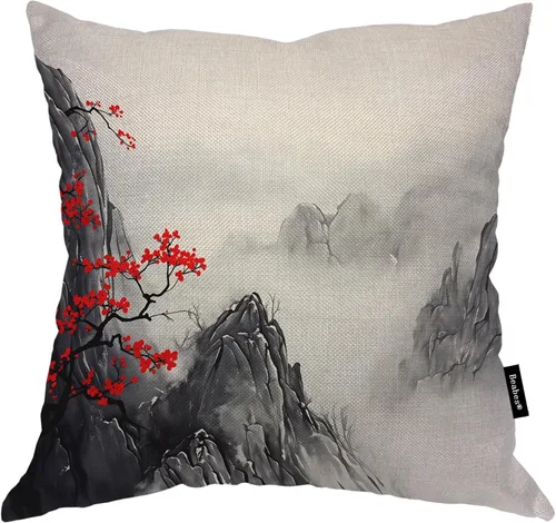 Miniatura 41 de Fundas de almohada de pintura artística, líneas abstractas amarillas y grises, fundas de almohada suaves, funda de cojín para sala de estar, cama