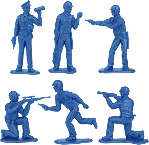 Miniatura 7 de Set de juegos tanque Tim Mee Toy Walker Bulldog, color azul, 13 piezas, fabricado en EE. UU