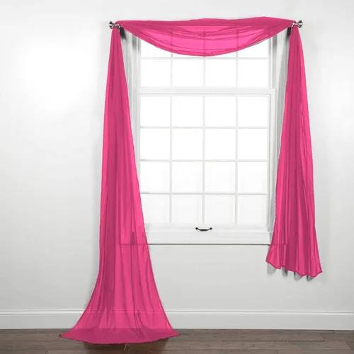 Decotex Elegante cortina de gasa transparente para ventana, panel de tratamiento o cenefa de bufanda en una variedad de colores (1 bufanda de 37 x