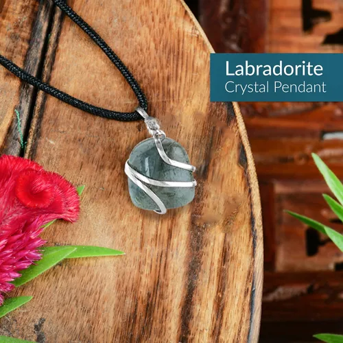 Miniatura 116 de PYOR Collar con colgante curativo de Reiki de cristal, gemas de buena suerte, prosperidad, riqueza, piedras preciosas naturales, collares de buena