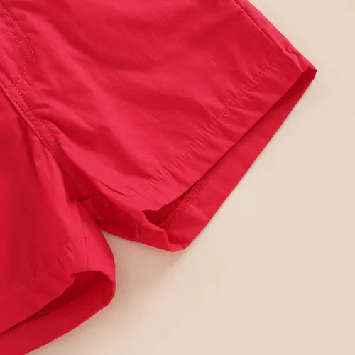 Miniatura 7 de Chloefairy Conjunto de 2 piezas de ropa de verano con estampado de vaca de manga corta con botones y pantalones cortos