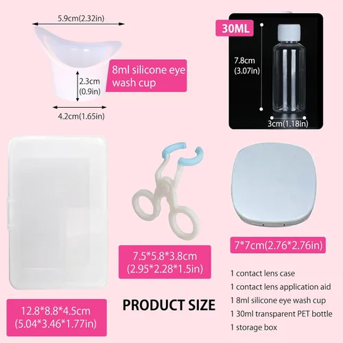Miniatura 7 de Herramienta aplicadora de lentes de contacto, lentes de contacto de color, abridor de ojos portátil para facilitar la aplicación/extracción