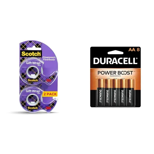 Miniatura 12 de Scotch Cinta para envolver regalo, invisible, 3/4 pulg. x 600 in., 2 rollos de cinta con dispensadores