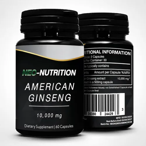 Miniatura 8 de AMERICAN GINSENG 10,000 mg de extracto de raíz de ginseng en polvo, píldoras de energía y enfoque para hombres y mujeres, potente raíz de ginseng