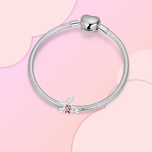 Miniatura 105 de Abalorios de plata de ley 925 con letras de la A ~ Z, para pulseras, collares, Día de San Valentín, Día de la Madre, joyería regalos para mujeres