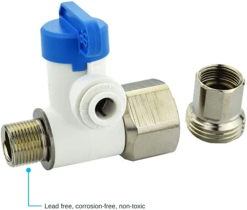 Miniatura 3 de John Guest Speedfit Válvula adaptadora de tope angular de 1/2 x 3/8 x 1/4 pulgadas, empuje para conectar accesorios de plomería de plástico