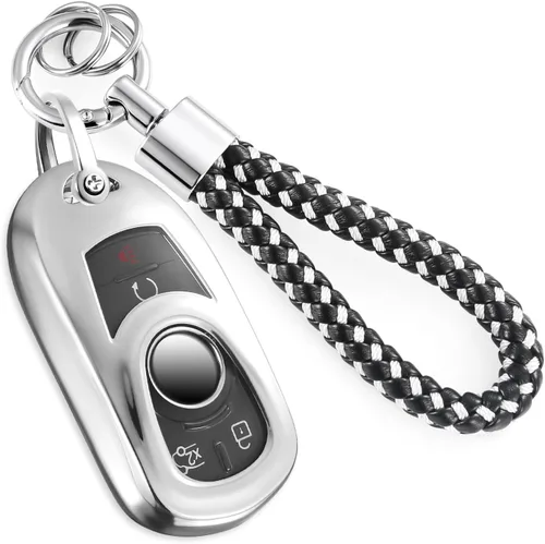Miniatura 44 de Funda para llavero GMC con llavero de cuerda trenzada de metal antipérdida, exquisita funda suave para Tahoe Acadia Terrain Yukon Yukon XL Silverado