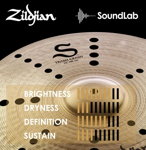 Miniatura 5 de Zildjian Platillo de choque de basura S16TCR de 16" S