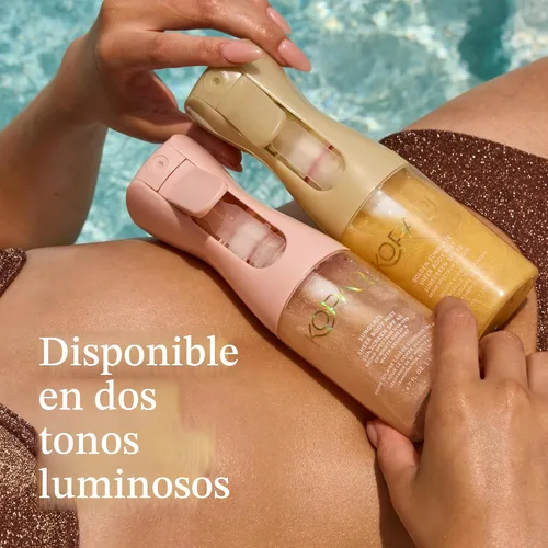 Miniatura 7 de Kopari Golden Sunglaze Protector Solar en Niebla para el Cuerpo SPF 50, Infundido con Aceite Corporal con Destellos, Niebla Hidratante, Hidrata