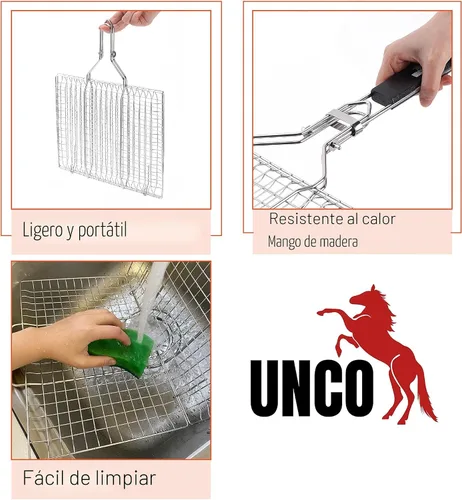 Miniatura 4 de UNCO Cesta de acero inoxidable para pescado y verduras Plateado