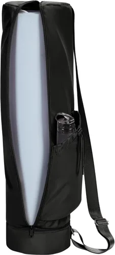 sportsnew Bolsa para esterilla de yoga, bolsa de transporte para esterilla de yoga con cremallera completa con bolsillo para botella de agua con